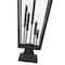 Z-Lite Gannon 5 Light Outdoor Pier Mounted Fixture, 16in. W x 41.25in. H, Black 5008PHXXLS-SQPM-BK - alternate 2